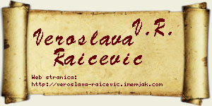 Veroslava Raičević vizit kartica